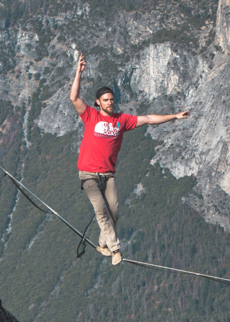 Photograph of a tightrope walker