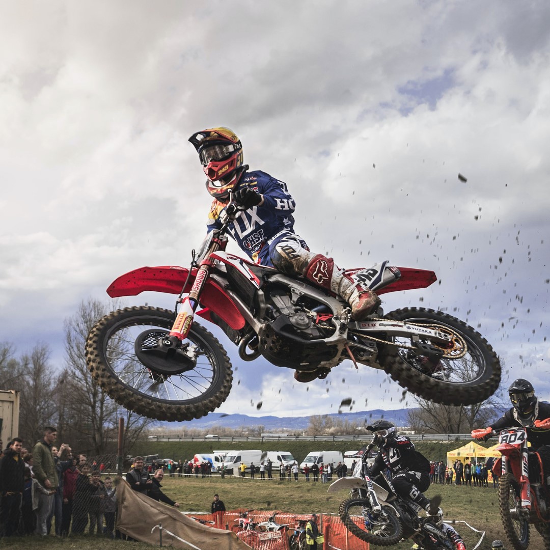 Photograph of people riding motorbikes
