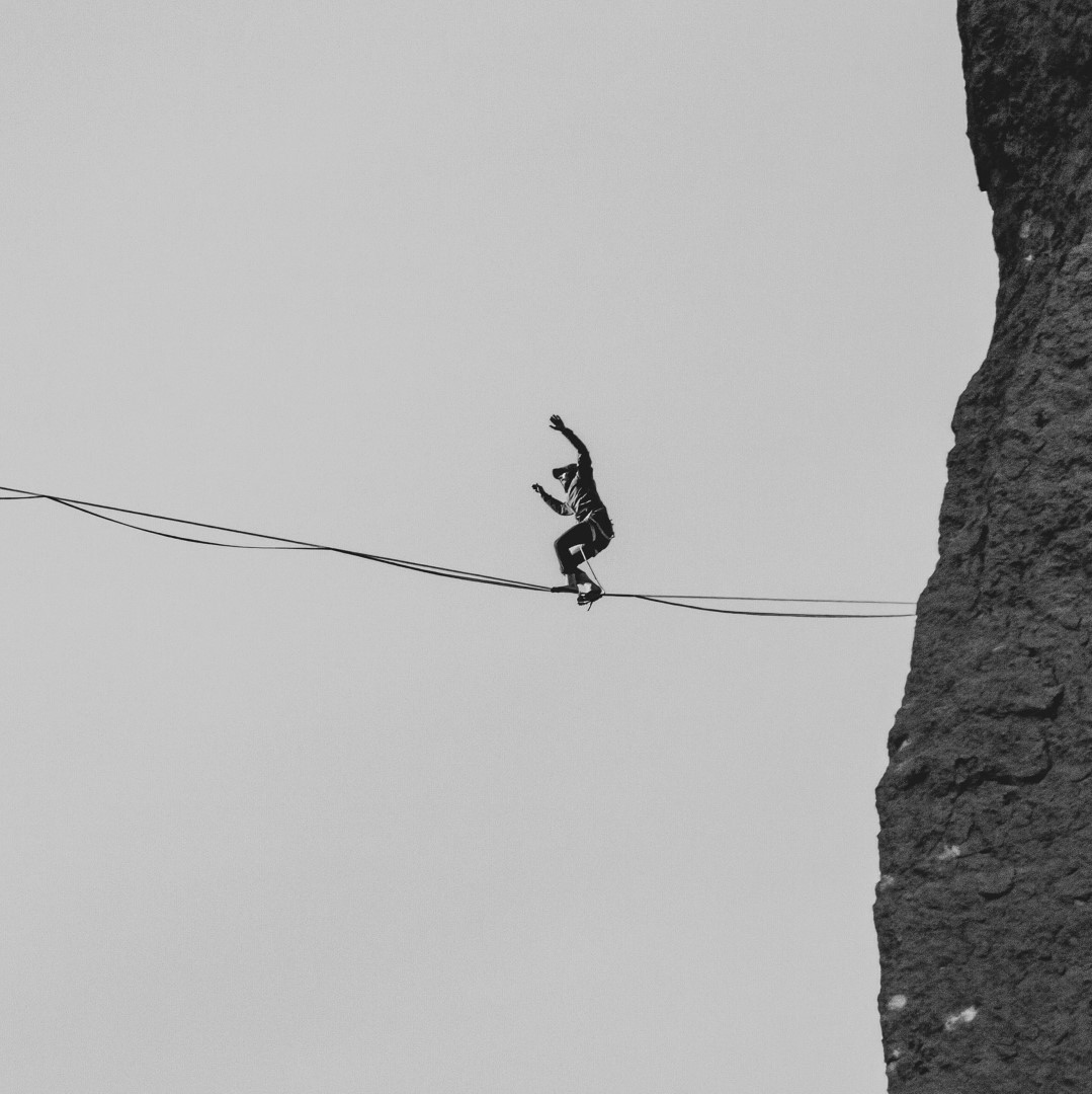 Photograph of a tightrope walker